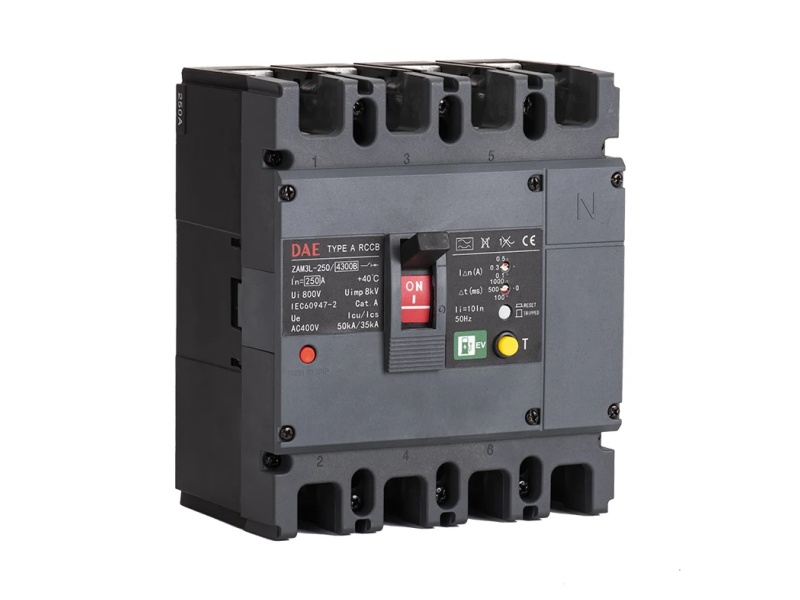Type-A RCCB untuk Stesen Pengisian EV: Kapasiti Breaking 50KA dengan Fleksibiliti Dual Inlet