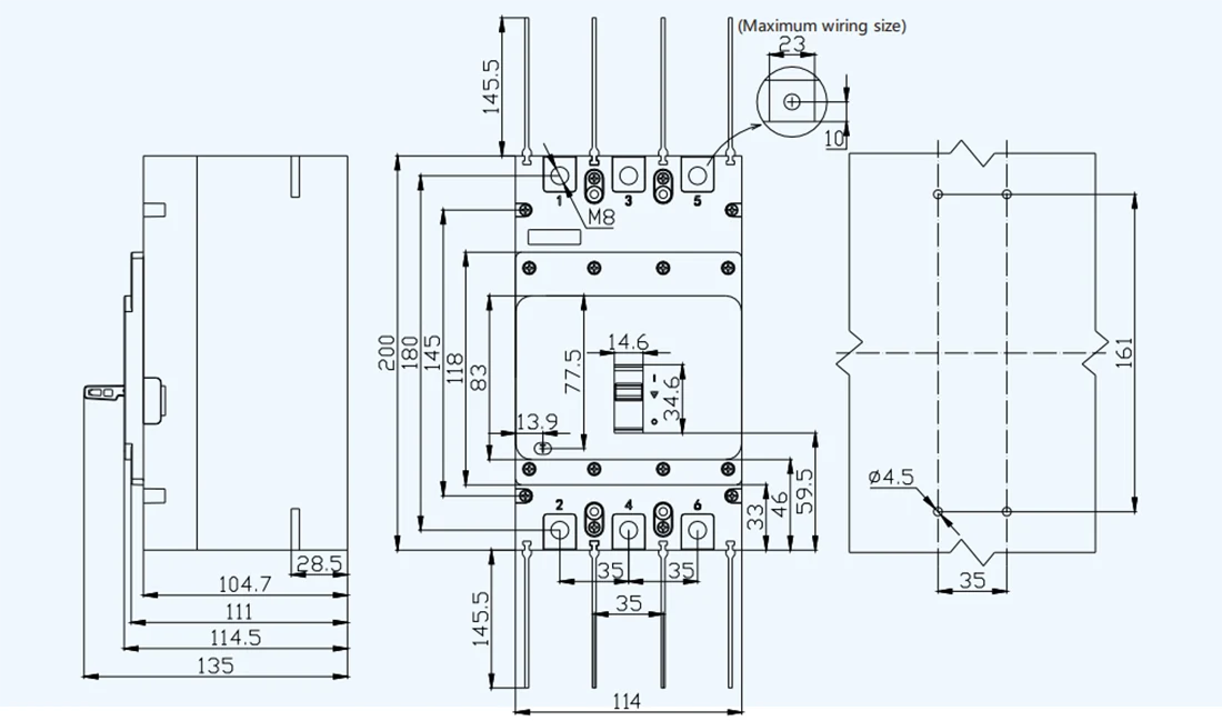 250A Solar Circuit Breaker DC1500V